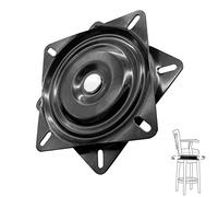 Cuscinetto Piatto Rotante, Cuscinetti Girevoli Quadrati, Giradischi per Mobili in Metallo, Giradischi con Cuscinetti a Sfera a 360 °, Per Sgabelli, Tavoli, Librerie (Nero)