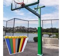 Cuscinetto protettivo per palo da basket, altezza 200 cm, quadrato, sicuro per porta post allenamento, colonna di supporto per porta da calcio, protezione dagli impatti
