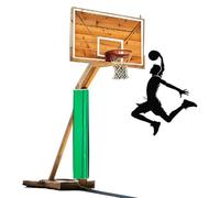 Cuscinetto quadrato resistente alle intemperie per pali da basket - 14 x 14 cm cuscino protettivo per club sportivi, palestre e strutture private - imbottitura verde durevole per la sicurezza del