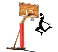 Cuscinetto quadrato resistente per pali da basket, resistente alle intemperie, protegge le colonne in club sportivi, palestre e strutture private (rosso, 18 x 18 cm)