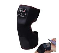 Cuscinetto Riscaldante Ginocchio Elettrico - Ginocchiera con Funzione Massaggio e Calore, Supporto Regolabile con Fascia Avvolgente a Vibrazione | per Benessere Articolazioni, Dolore Cronico,