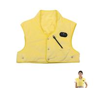 Cuscinetto riscaldante massaggiante for collo e spalle, cuscinetti riscaldanti indossabili for alleviare il mal di schiena,fascia riscaldante con massaggiatore(Yellow)