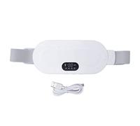 Cuscinetto Riscaldante Mestruale, Cuscino Riscaldante Wireless per Cintura Mestruale a 4 velocità Ad Alta Sicurezza per il Dolore (Bianco)