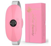 Cuscinetto Riscaldante Mestruale, Fascia Riscaldante Dolori con 3 Livelli di Calore e 3 Modalità di Massaggio, Fascia Riscaldante Dolori per Alleviare il Dolore Mestruale (Pink)