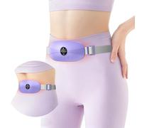 Cuscinetto Riscaldante Mestruale, Fascia Riscaldante Dolori con 3 Livelli di Calore e 3 Modalità di Massaggio, Fascia Riscaldante Dolori per Alleviare il Dolore Mestruale (Dark Purple)