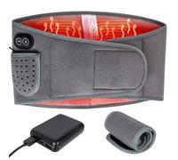 Cuscinetto riscaldante per alleviare il dolore alla schiena, 3 livelli regolabili, senza fili, per massaggio e impacco termico, alimentatore portatile da 8000 mAh, cuscinetti riscaldanti per lombari,