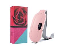 Cuscinetto riscaldante per alleviare il dolore mestruale, cintura indossabile discreta e silenziosa per crampi mestruali, con calore rapido al grafene e massaggio vibrante, ricaricabile, rosa