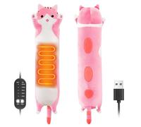 Cuscinetto riscaldante per gatti per crampi mestruali, sollievo dal dolore mestruale, cuscinetti elettrici portatili alimentati tramite USB, simpatici animali di peluche, regali divertenti per donne,