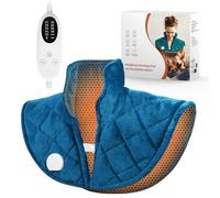 Cuscinetto riscaldante ponderato per collo, spalle e schiena, 1,1 kg, per alleviare il dolore, cuscino riscaldante per spalle con 5 impostazioni di calore, 4 impostazioni di timer, regali di San