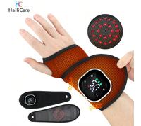 Cuscinetto riscaldante portatile senza fili per polso e mano, per alleviare la sindrome del tunnel carpale, fascia riscaldante ricaricabile per mano sinistra/destra con 5 livelli di calore, 3 livelli