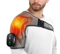 Cuscinetto riscaldante senza fili, fascia per spalle riscaldata, massaggiatore per spalla, tutore per spalla per donne e uomini, cuscinetto termico per polsino dei rotatori, spalla congelata