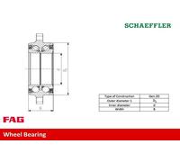 Cuscinetto ruota 713 6677 80 FAG per BMW 7 5 X5 5 Touring 6 6 Cabriolet