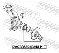 FEBEST DAC38693439M-KIT Kit cuscinetto ruota