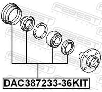Cuscinetto ruota Assale anteriore DAC387233-36KIT FEBEST per TOYOTA COROLLA