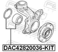 Cuscinetto ruota Assale anteriore DAC42820036-KIT FEBEST per PEUGEOT CITROËN