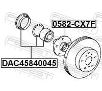 Cuscinetto ruota Assale anteriore DAC45840045 FEBEST per MAZDA TOYOTA LEXUS