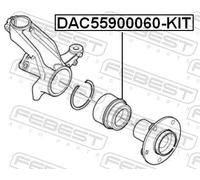 FEBEST DAC55900060-KIT Kit cuscinetto ruota