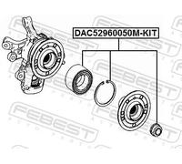 Cuscinetto ruota Assale posteriore DAC52960050M-KIT FEBEST per MERCEDES-BENZ