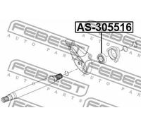 Cuscinetto semiasse AS-305516 FEBEST per OPEL CHEVROLET