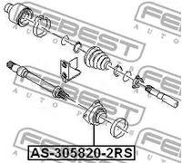 Cuscinetto semiasse AS-305820-2RS FEBEST per FORD MONDEO III Tre volumi FOCUS I