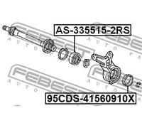 Cuscinetto semiasse AS-335515-2RS FEBEST per HONDA CRX III CIVIC V Hatchback