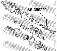 Febest Cuscinetto AS-356220 Albero primario per Renault Dacia Nissan Mercedes-Benz OE A4159810025