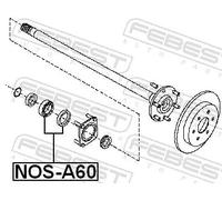FEBEST NOS-A60 Cuscinetto, Albero primario