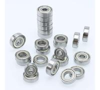 Cuscinetto Sfere Assiale 5 pezzi di cuscinetti a sfere in miniatura 608ZZ 1x3x1 3x7x3 4x7x2, 4x8x3 5x8x2, 5x10x4 pattini per auto RC a gola profonda in acciaio al carbonio piccole dimensioni