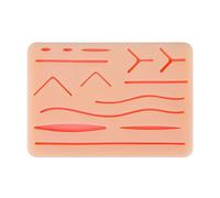 Cuscinetto sutura per sutura chirurgica con 14 ferite realistiche, modello pelle portatile per studenti medicina e professionisti Cuscinetto sutura per texture realistica della pelle