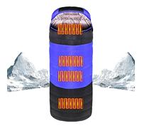 Cuscinetto termico per sacco a pelo esterno - Cuscino termico per sacco a pelo alimentato tramite USB 4 zone di riscaldamento, borsa compatta portatile temperatura regolabile per campeggio (