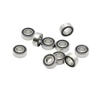 Cuscinetto terminale sferico 10 pz SMR84-2RS 4 * 8 * 3mm ABEC-7 Cuscinetti a sfere in miniatura in acciaio inox con sigillato nero