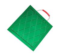 Cuscinetto Universale Antiscivolo in Gomma per cric - Cuscinetto di livellamento impilabile per Camper, Adatto per stabilizzatori di Auto e Camion dei Pompieri - 50x50x71 cm, Verde, Supporto