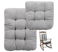 Cuscini a bilancieri, cuscino a dondolo, cuscini di sedie a dondolo morbido 2 pezzi indietro e sedile cuscini per sedie interne non slittati cuscini di sostituzione del bilanciere imbottiti, grigio