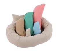 Cuscini a forma di ciambella ultra morbidi per pose fotografiche, set professionale completo di accessori per foto di neonati da 1 a 3 mesi, ecopelle