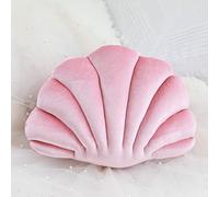 Cuscini a forma di conchiglia, graziosi cuscini a forma di conchiglia, per divano, letto, sedia, casa, soggiorno, camera da letto, ufficio, cuscino da pavimento (33 x 25,4 cm) (rosa)