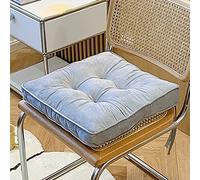 Cuscini antiscivolo per sedie da pranzo in velluto extra spesso, per cucina e sala da pranzo, 101,6 x 101,6 cm, grigio chiaro, con cinghie, migliorano il comfort e l'altezza, ideali per l'arredamento