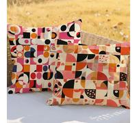 Cuscini Colore Fodere Cuscini 35x35cm Decorativi Copricuscini Divano Set di 2,Quadrate Lino Guanciale Con Cerniera Invisibile per Autunno Mobili Giardino Decorativi Femmina Regalo,Reticolo RC-721