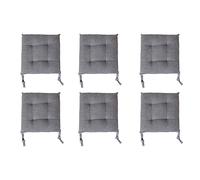 CUSCINI COPRI SEDIA 4 PUNTI QUADRATI 40X40 TINTA UNITA SET 4/6 PEZZI CON LACCI