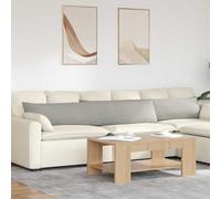 Cuscini da Divano 2 pz Tessuto Grigio chiaro 200 x 40 cm