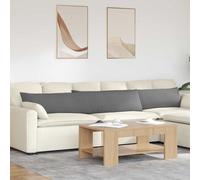 Cuscini da Divano 2 pz Tessuto Grigio scuro 200 x 40 cm