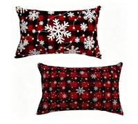 Cuscini Da Esterno 50x60 cm Set di 2 Bordeaux Federe Cuscini Divano 50 x 60 cm Copricuscino Nevicare Decorazione Cuscino Lino, Stampa HD Fronte-Retro Primavera ed Estate per Decorazioni Casa 6-M14NEK