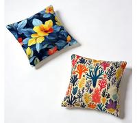 Cuscini Da Esterno 65 x 65 Set di 64 Colore Federe Cuscini Divano 65x65 cm Copricuscino Flower Decorazione Cuscino Lino, Stampa HD Fronte-Retro Primavera Estate per Esterno Decorazioni Casa 8-JSP456