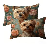 Cuscini da Esterno Animale, Cuscini per Divano 40 x 60 Set di 2, Cane Guanciale Letto Morbidi e Traspiranti Decorativi Impermeabili Copricuscini, 2 Pezzi Velluto Cuscino Divano, Regalo Donna E-10745