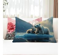 Cuscini da Esterno Animale Federe Cuscini Divano Rettangolari 25x50 2 Pezzi Copricuscini Divano Orso Fodera Cuscino Impermeabili Lino Copricuscini per Arredo da Giardino Balcone Decorativi G1-871