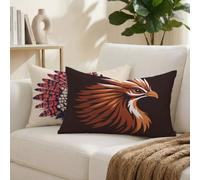 Cuscini da Esterno Aquila Cuscini per Divano Rettangolari 40x80 Set di 2 Decorativi Animale Motivo Impermeabili in Lino Copricuscini Divano, per Soggiorno Camera da Letto, Regalo per Donna K-9465