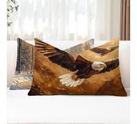 Cuscini da Esterno Aquila Federe Cuscini Divano Rettangolari 25x50 2 Pezzi Copricuscini Divano Animale Fodera Cuscino Impermeabili Lino Copricuscini per Autunno Arredo da Giardino Balcone G1-823