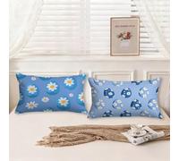 Cuscini da Esterno Blu Cuscini per Divano Margherita Motivo Disegno Lino Federa Cuscino 30x50 Set da 2 Rettangolari Copricuscini Divano Doppia Faccia Stampa Cerniera Invisibile per Room Decor,Model474