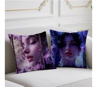 Cuscini da Esterno Donna Cuscini per Divano 65x65cm Set di 2 Cuscino Autunno Fiore Federa Cuscino Doppio Detto Stampa Pillow Linoi Giardino Balcone Terrazza Giungla Fattoria Decorazione Rustica wj-847