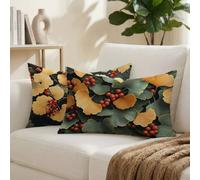 Cuscini da Esterno Giallo Cuscini per Divano Rettangolari 25x45 Set di 2 Decorativi Foglie di Ginkgo Motivo Impermeabili in Velluto Copricuscini Divano, per Soggiorno Camera da Letto, Regalo K-9643