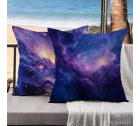 Cuscini da Esterno Il cielo stellare Cuscini Divano Set da 2 Il sogno Federa Cuscino 55x55 Velluto Copricuscini Copricuscino Impermeabile, Decorazioni Casa, Decorazioni Giardino per Esterno k-780